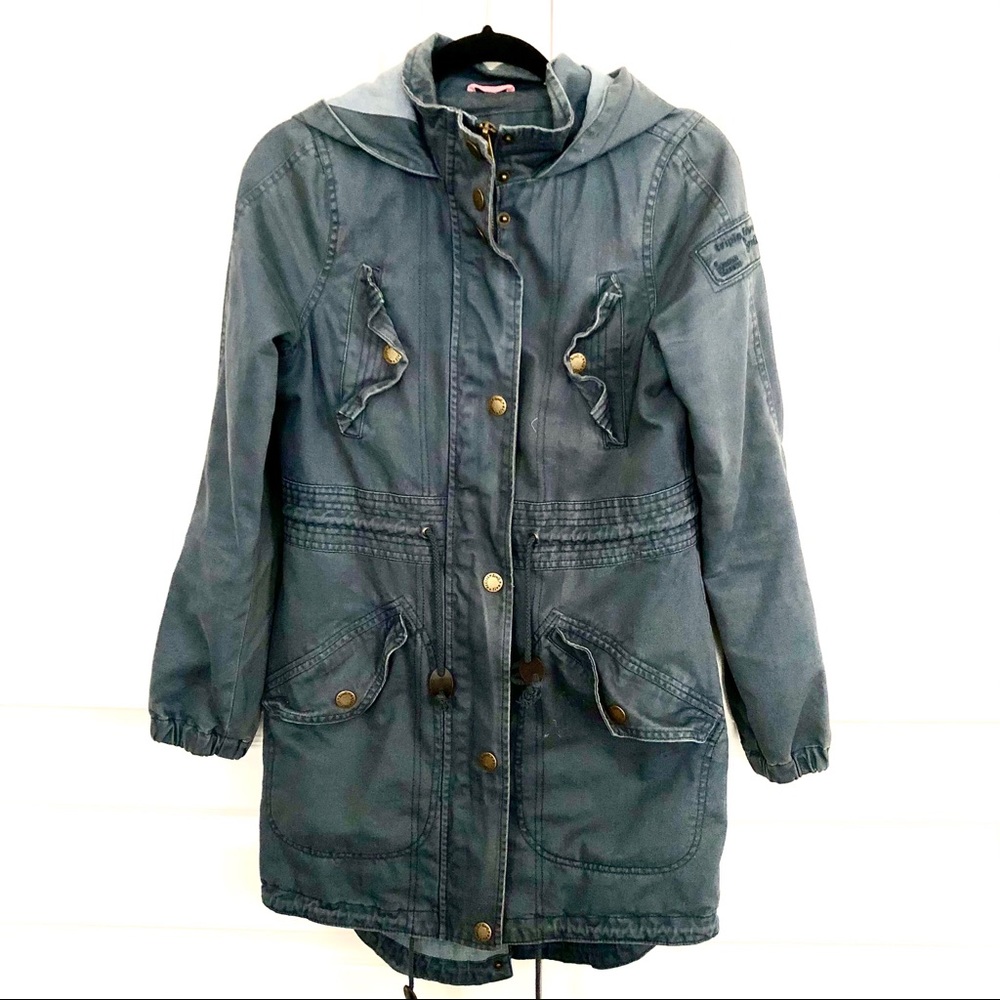 TRIPLE FIVE SOUL | Blue military trench coat